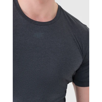 4f pánské tričko TSHIRT FNK M2141-22M-ANTHRACITE MELANGE