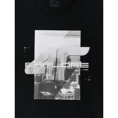 4f pánské tričko TSHIRT M2660-20S-DEEP BLACK