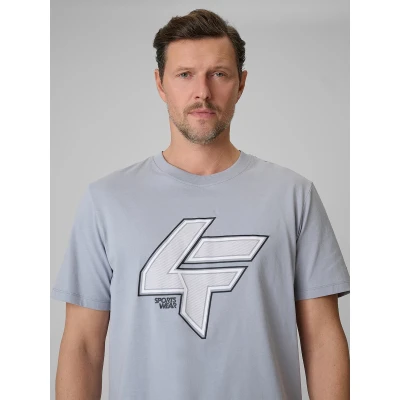 4f pánské tričko TSHIRT M2662-27S-COLD LIGHT GREY