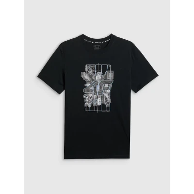 4f pánské tričko TSHIRT M2664-20S-DEEP BLACK
