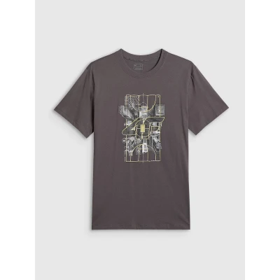 4f pánské tričko TSHIRT M2664-24S-MIDDLE GREY