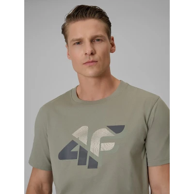 4f pánské tričko TSHIRT M2667-43S-KHAKI