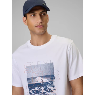 4f pánské tričko TSHIRT M2783-10S-WHITE