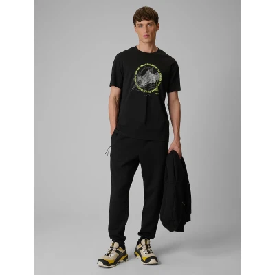 4f pánské tričko TSHIRT M2822-20S-DEEP BLACK