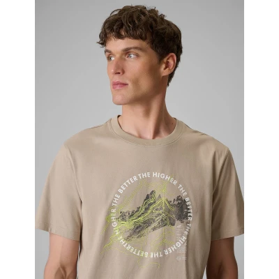 4f pánské tričko TSHIRT M2822-83S-BEIGE