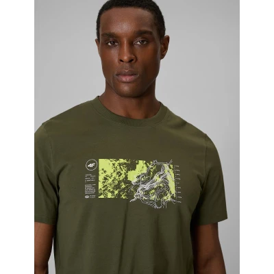 4f pánské tričko TSHIRT M2823-43S-KHAKI