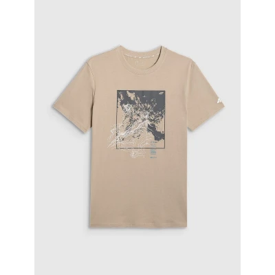 4f pánské tričko TSHIRT M2825-83S-BEIGE