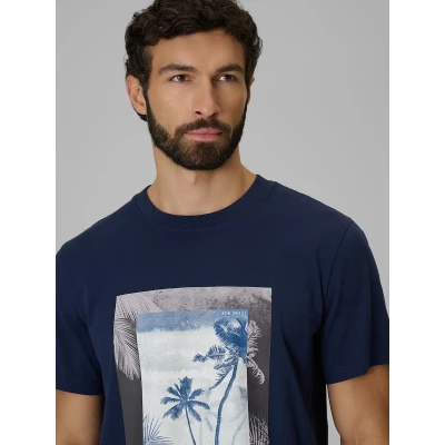 4f pánské tričko TSHIRT M3034-31S-NAVY