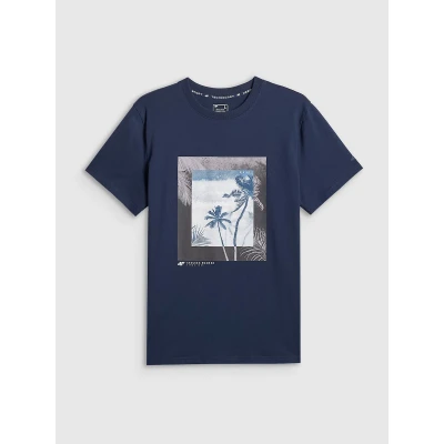 4f pánské tričko TSHIRT M3034-31S-NAVY