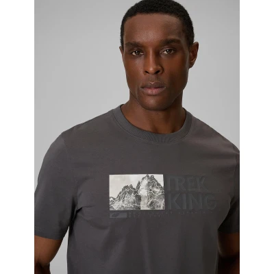 4f pánské tričko TSHIRT M3321-24S-MIDDLE GREY