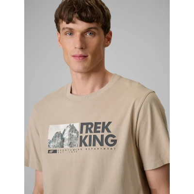4f pánské tričko TSHIRT M3321-83S-BEIGE
