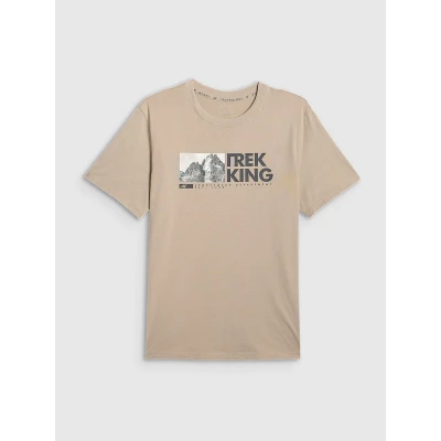 4f pánské tričko TSHIRT M3321-83S-BEIGE