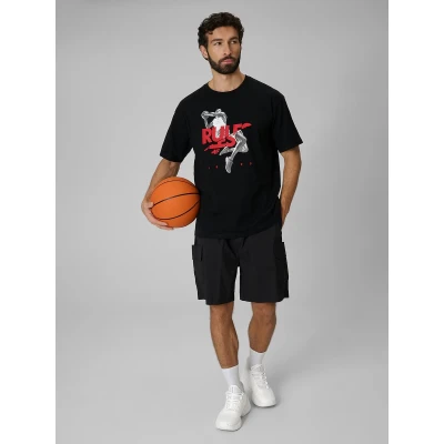 4f pánské tričko TSHIRT M3333-20S-DEEP BLACK