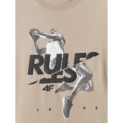 4f pánské tričko TSHIRT M3333-83S-BEIGE