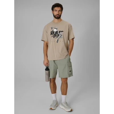 4f pánské tričko TSHIRT M3333-83S-BEIGE