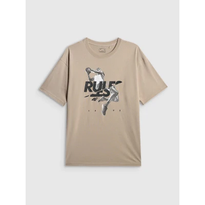 4f pánské tričko TSHIRT M3333-83S-BEIGE
