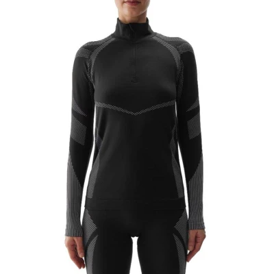 4f dámská mikina SEAMLESS UNDERWEAR-WAW24USEAF160-20S-DEEP BLACK
