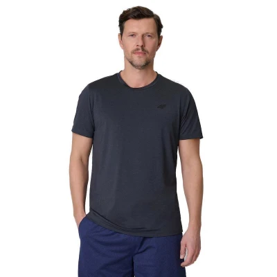 4f pánské tričko TSHIRT FNK M2140-21M-BLACK MELANGE