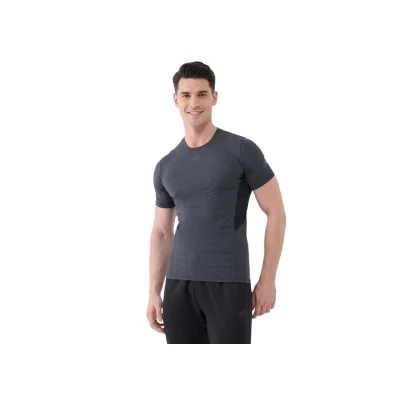 4f pánské tričko TSHIRT FNK M2141-22M-ANTHRACITE MELANGE