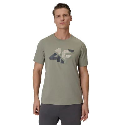 4f pánské tričko TSHIRT M2667-43S-KHAKI