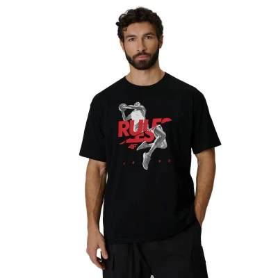 4f pánské tričko TSHIRT M3333-20S-DEEP BLACK