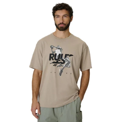4f pánské tričko TSHIRT M3333-83S-BEIGE