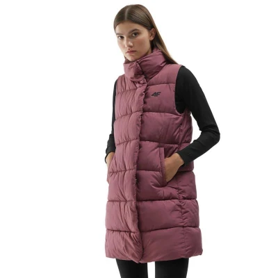 4f dámská vesta VEST-AW23TVESF076-53S-DARK PINK