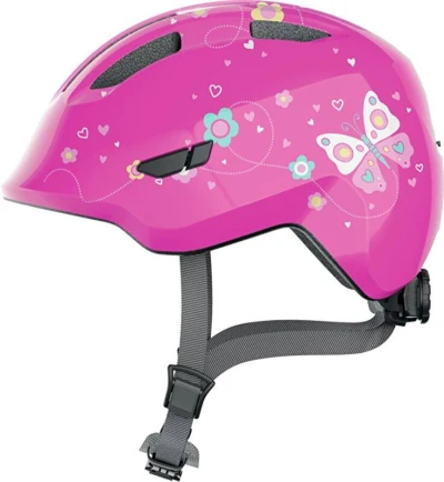 Abus Smiley 3.0 Pink Butterfly S dětská cyklistická přilba