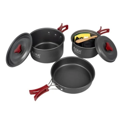 Acra C21 camping set nádobí alluminium pro 2-3 osoby Acra C21 camping set nádobí alluminium pro 2-3 osoby