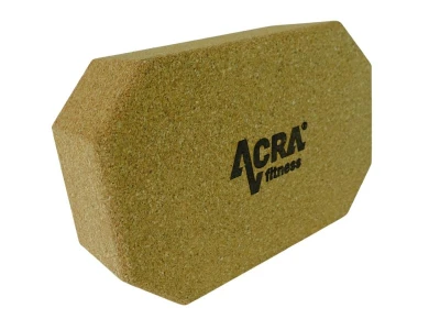 Acra Cork wood yoga block 22.2x14,5x7.5cm Acra Cork wood yoga block 22.2x14,5x7.5cm