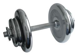 ACRA Nakládací činka jednoruční, chromová 17 kg - 25 mm ACRA Nakládací činka jednoruční, chromová 17 kg - 25 mm