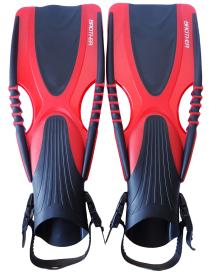 Acra Ploutve Delta roztahovací s páskem 40/43 červené