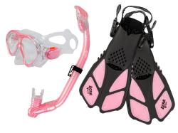 Acra Šnorchlovací set 3 v 1, DĚTSKÝ, RŮŽOVÝ, obsahuje masku, ploutve a šnorchl Acra Šnorchlovací set 3 v 1, DĚTSKÝ, RŮŽOVÝ, obsahuje masku, ploutve a šnorchl