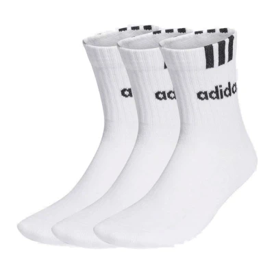 Adidas 3 PACK-CUSH HALF CRW C 3S LIN-WHITE/WHITE/WHITE ponožky