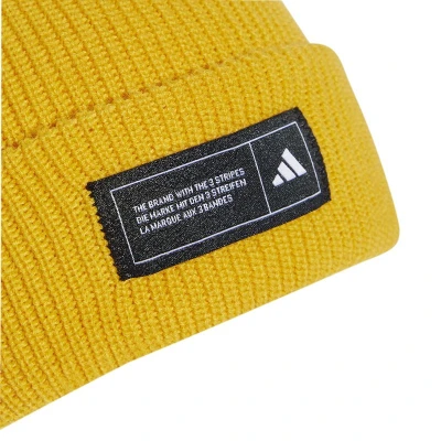 Adidas ESS BEANIE CUFF ACTGOL/BLACK/WHITE zimní čepice