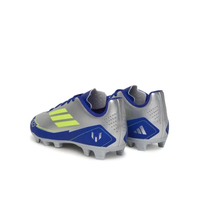 Adidas F50 Club Messi K FG silver metallic/solar yellow/lucid blue chlapecké fotbalové kopačky
