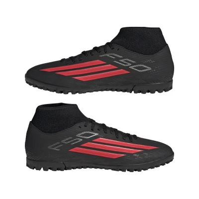 Adidas F50 Club Mid M TF core black/lucid red/core black pánské fotbalové kopačky turfy