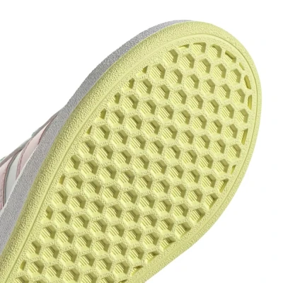 Adidas Grand Court Mid cloud white/clear pink/ice yellow dívčí rekreační obuv