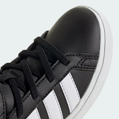 Adidas Grand Court Mid K core black/cloud white/core black dětská rekreační obuv