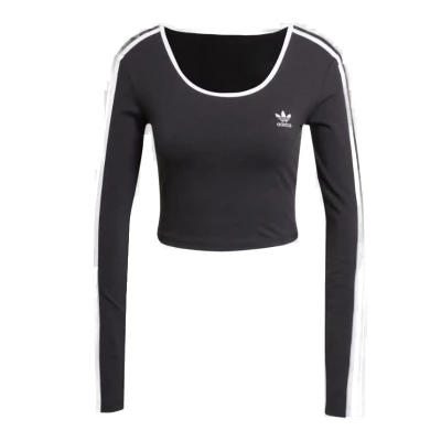 Adidas Originals 3S LS CROP-BLACK dámské tričko