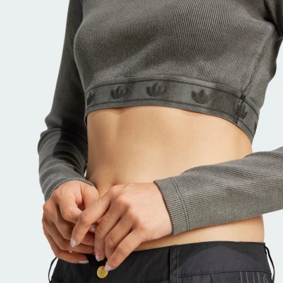 Adidas Originals RIB LS TOP-JD0014-Black dámské tričko