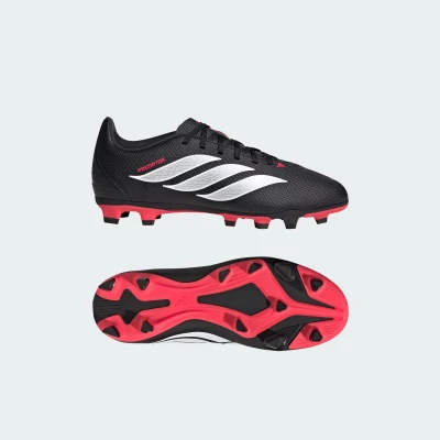 Adidas Predator Club Jr FG/MG core black/cloud white/lucid red chlapecké fotbalové kopačky