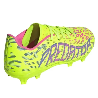 Adidas Predator League Jr FG lucid lemon/blue fusion/lucid pink chlapecké fotbalové kopačky