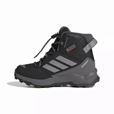 Adidas Terrex AX4R CW+ Jr core black/matte silver/grey six juniorské kotníkové zimní boty