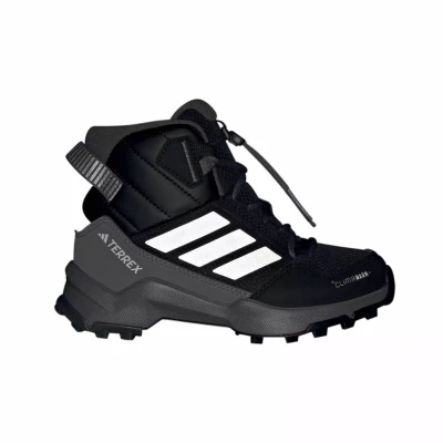Adidas Terrex AX4R CW+ Jr core black/matte silver/grey six juniorské kotníkové zimní boty