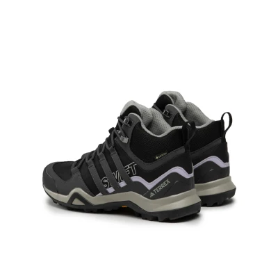 Adidas Terrex Swift R2 Mid GTX Ws core black/solid grey/purple tint dámská kotníková turistická obuv