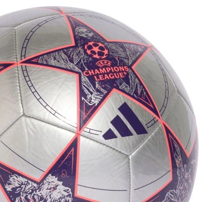 Adidas UCL CLB SILVMT/DPURPL/TURBO fotbalový míč