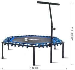 Aga FITNESS Trampolína 130 cm Modrá + madlo