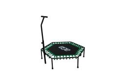 Aga FITNESS Trampolína 130 cm Zelená + madlo