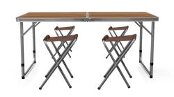 Aga MR4100 Kempingový skládací set Hnědý (VÝPRODEJ)